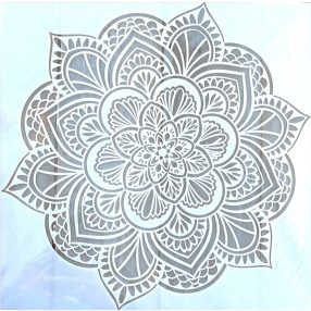   Mandala mintás műanyag sablon 30x30 cm-es DIY stencil falra, bútorra