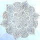 Mandala mintás műanyag sablon 30x30 cm-es DIY stencil falra, bútorra