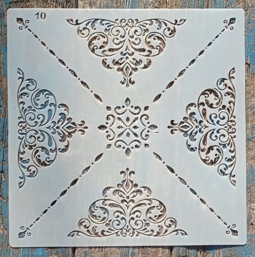 Barokk mintás sablon  30x30 cm-es 
