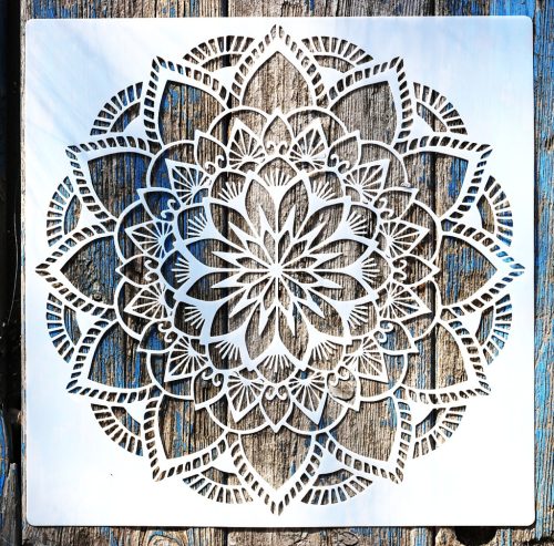 mandala mintás műanyag  sablon 30x30 cm-es DIY festő  stencil 