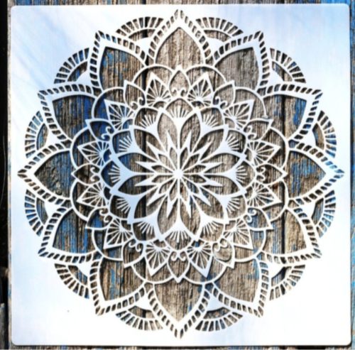 mandala mintás műanyag  sablon 30x30 cm-es DIY festő  stencil 