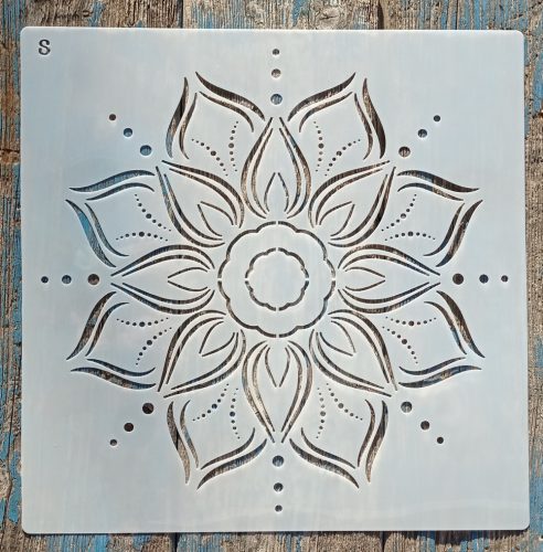mandala mintás festő sablon  30x30 cm-es műanyag DIY stencil