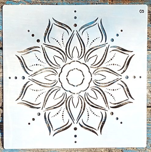 mandala mintás festő sablon  30x30 cm-es műanyag  DIY stencil