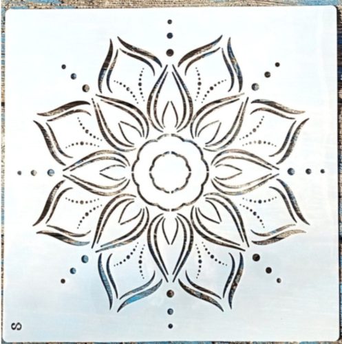 mandala mintás festő sablon  30x30 cm-es műanyag  DIY stencil