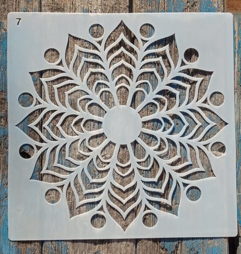 Mandala mintás DIY festő sablon  30x30 cm-es műanyag stencil