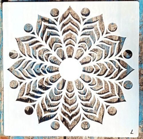 Mandala mintás DIY festő sablon 30x30 cm-es műanyag stencil