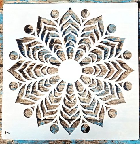 Mandala mintás DIY festő sablon 30x30 cm-es műanyag stencil