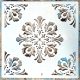 csempe  mintás műanyag sablon  sarok mintával DIY stencil , 30x30 cm-es 