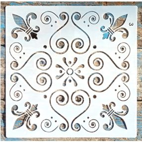   Csempe mintás műanyag DIY  sablon 30x30 cm-es festő  stencil