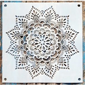   Mandala mintás műanyag sablon  30x30 cm-es DIY festő stencil 