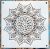 Mandala mintás műanyag sablon  30x30 cm-es DIY festő stencil 
