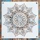 Mandala mintás műanyag sablon  30x30 cm-es DIY festő stencil 