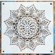 Mandala mintás műanyag sablon  30x30 cm-es DIY festő stencil 