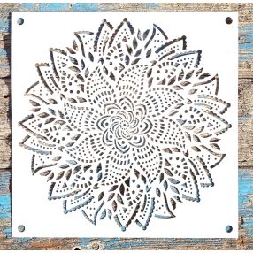   Csipke Mandala mintás  műanyag festő sablon 30x30 cm-es DIY stencil