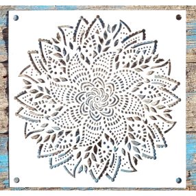   Csipke Mandala mintás  műanyag festő sablon 30x30 cm-es DIY stencil