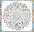 Csipke Mandala mintás  műanyag festő sablon 30x30 cm-es DIY stencil