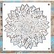 Csipke Mandala mintás  műanyag festő sablon 30x30 cm-es DIY stencil