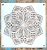 Csipke Mandala mintás  műanyag sablon 30x30 cm-es festő DIY stencil 