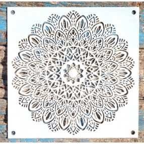   Csipke Mandala mintás festő sablon  30x30 cm-es DIY műanyag stencil 