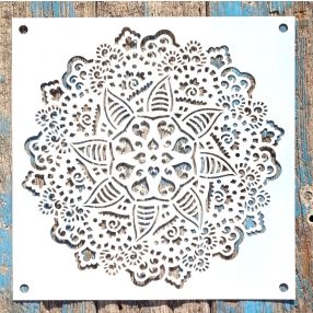   Csipke Mandala mintás festő sablon 30x30 cm-es DIY  műanyag stencil 