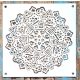 Csipke Mandala mintás festő sablon 30x30 cm-es DIY  műanyag stencil 
