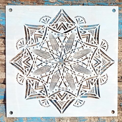 Mandala mintás festő  sablon 30x30 cm-es DIY stencil