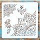 Sarok mandala mintás DIY sablon  30x30 cm-es műanyag stencil