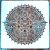 Mandala Bagoly sablon  stencil, 30x30 cm-es DIY stencil