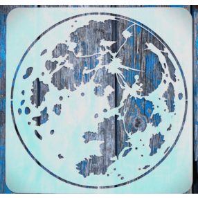  Hold sablon DIY stencil, 30x30 cm-es 