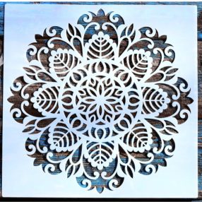 Mandala virág 4  sablon  30x30 cm-es DIY stencil
