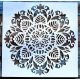 Mandala virág 4  rétegző sablon  30x30 cm-es DIY stencil