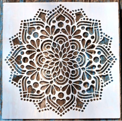 Mandala virág 5  sablon  stencil,  30x30 cm-es 