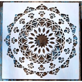 Mandala virág sablon stencil, 30x30 cm-es 