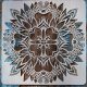 Mandala virág rétegző sablon  30x30 cm-es DIY festő stencil