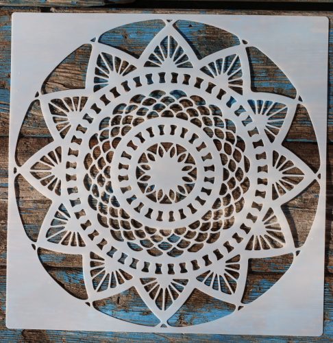 Mandala virág 8  rétegző sablon  stencil, 30x30 cm-es 