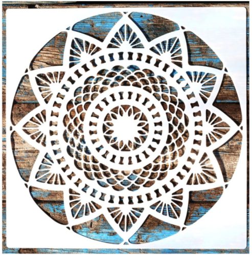 Mandala virág 8  sablon  stencil, 30x30 cm-es 