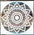 Mandala virág 8  rétegző sablon  stencil, 30x30 cm-es 