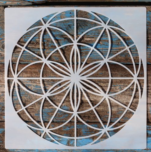  geometriai mintás Mandala 2  rétegző sablon  stencil, 30x30 cm-es 