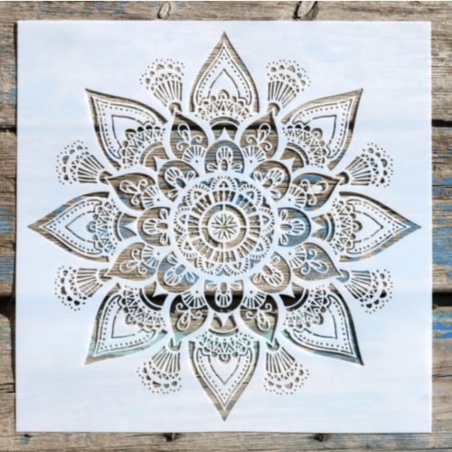 mandala mintás sablon stencil, 30x30 cm-es 