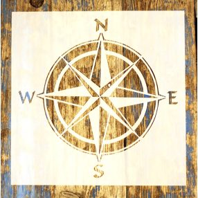   Navigátor, Iránytű  mintás rétegző sablon  30x30 cm-es DIY festő  stencil