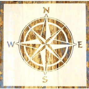   Navigátor, Iránytű  mintás sablon  30x30 cm-es DIY festő  stencil