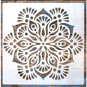 Mandala mintás 6 rétegző sablon  stencil, 30x30 cm-es 