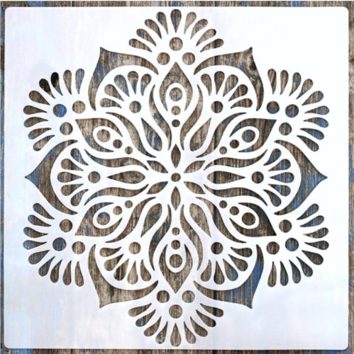 Mandala mintás 6  festő sablon  stencil, 30x30 cm-es 