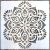 Mandala mintás 6  festő sablon  stencil, 30x30 cm-es 