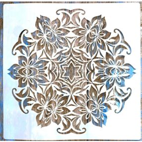 Mandala mintás műanyag sablon DIY stencil, 30x30 cm-es 