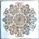 Mandala mintás műanyag sablon DIY stencil, 30x30 cm-es 