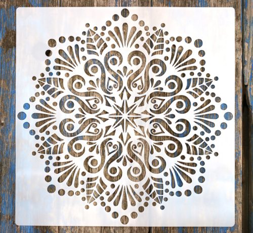 Mandala mintás  rétegző  sablon  30x30 cm-es műanyag DIY festő stencil,