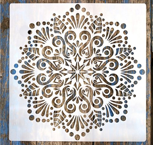 Mandala mintás  sablon  30x30 cm-es műanyag DIY festő stencil,