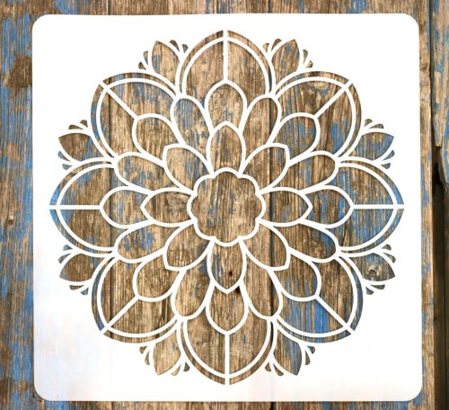 Mandala mintás 10  rétegző sablon  stencil, 30x30 cm-es 