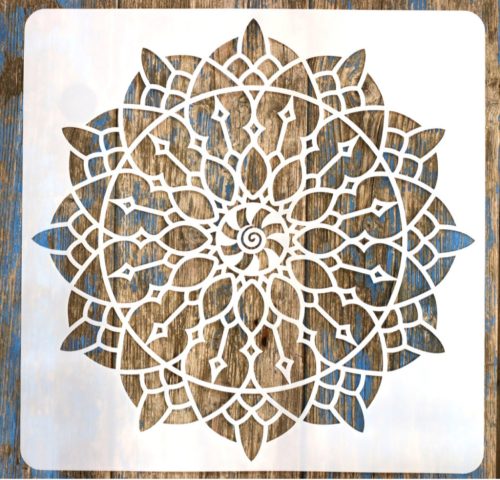 Mandala mintás 12  sablon   30x30 cm-es műanyag DIY stencil